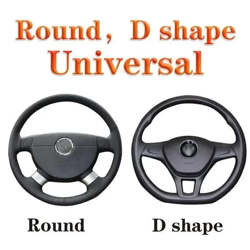 Bling Soft Leather Car Steering Wheel Cover Non-Slip Heat And Cold Protector - A-1 Thread Vault