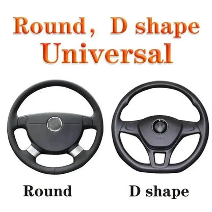 Bling Soft Leather Car Steering Wheel Cover Non-Slip Heat And Cold Protector - A-1 Thread Vault
