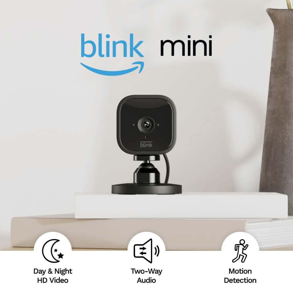 Blink Mini Compact Indoor Plug-in Smart Security Camera (Refurbished) - A-1 Thread Vault