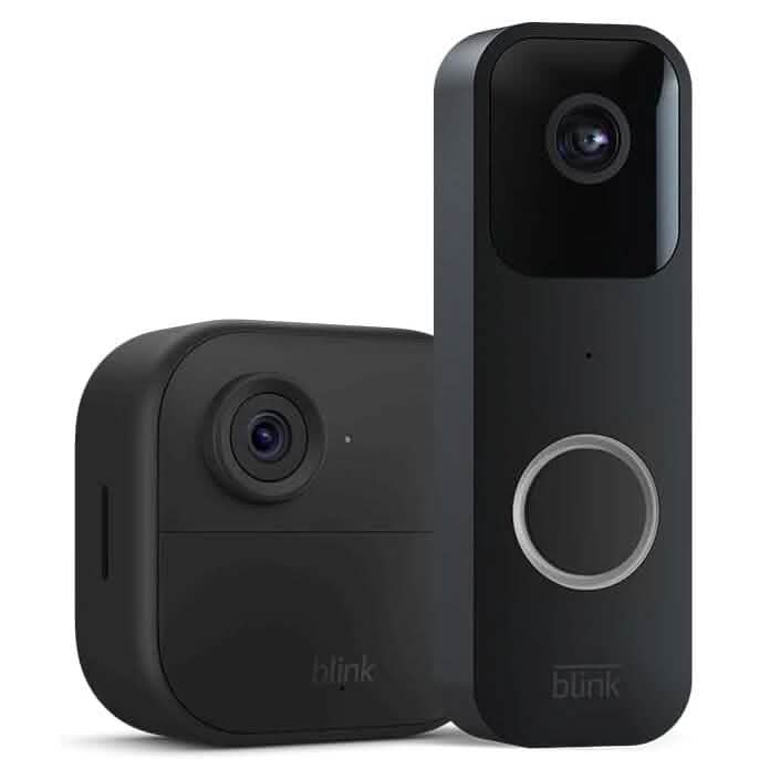 Blink Video Doorbell + 1 Outdoor 4 smart security camera (4th Gen) with Sync Module 2 (Refurbished) - A-1 Thread Vault