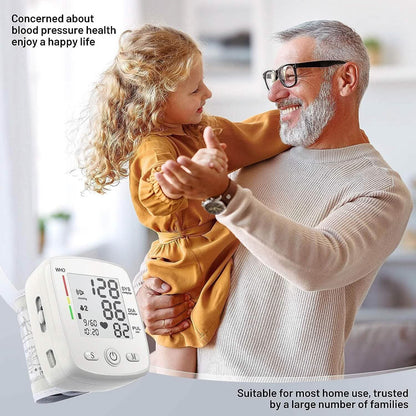 Blood Pressure Monitor Digital Wrist BP Machine Automatic BP Cuff with 2 Users 180 Memory Voice Large LCD Display - A-1 Thread Vault