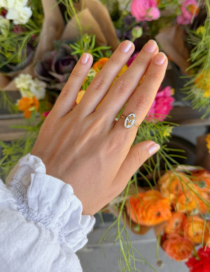 Bloom Again Enamel Ring - A-1 Thread Vault