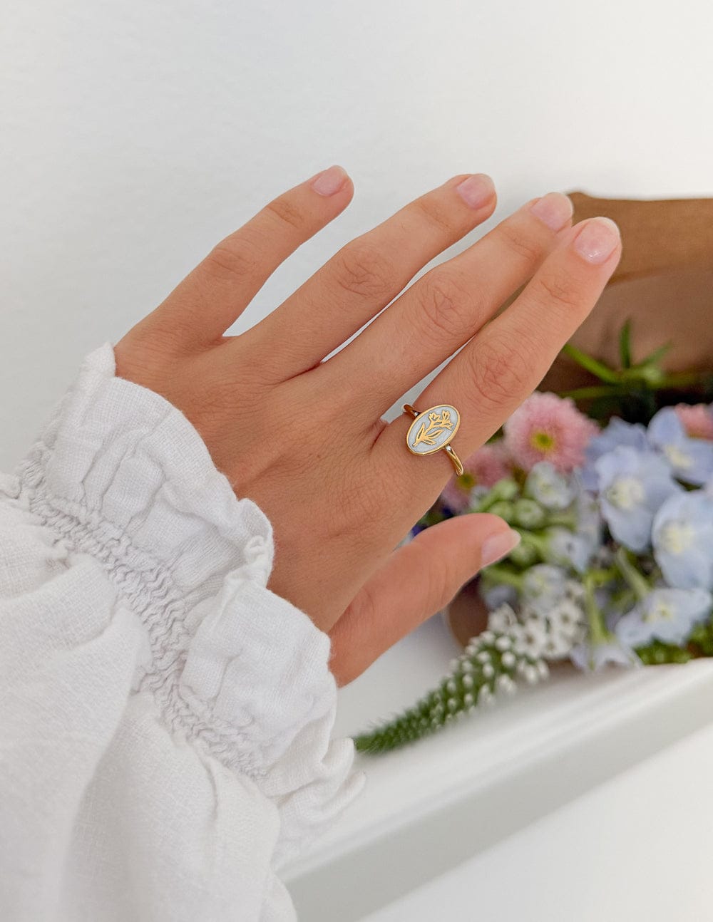 Bloom Again Enamel Ring - A-1 Thread Vault