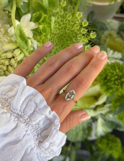 Bloom Again Enamel Ring - A-1 Thread Vault