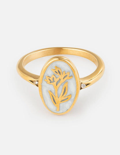 Bloom Again Enamel Ring - A-1 Thread Vault