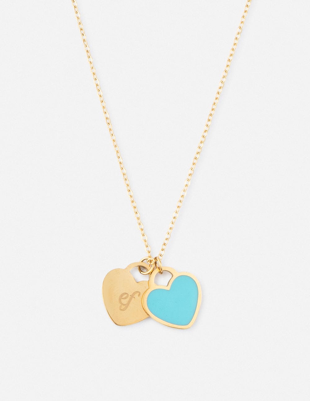 Blue Enamel Heart Logo Necklace - A-1 Thread Vault
