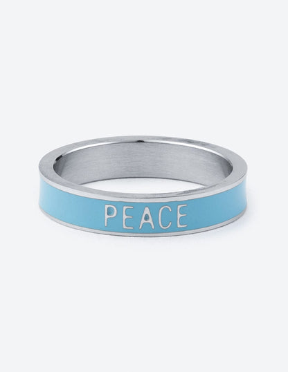Blue Enamel Peace Ring - A-1 Thread Vault