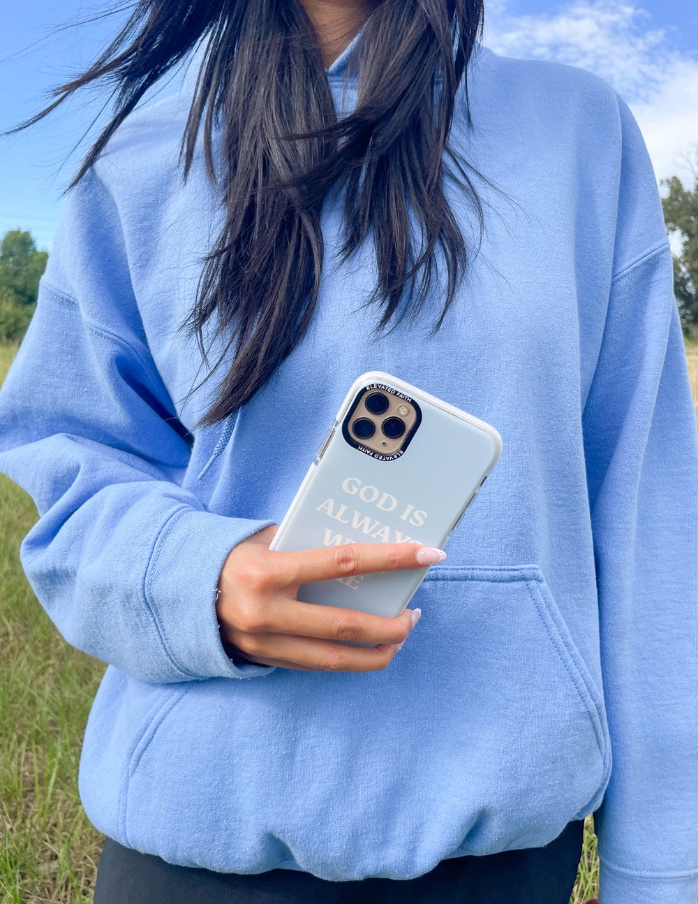 Blue God is Always With Me Phone Case - A-1 Thread Vault