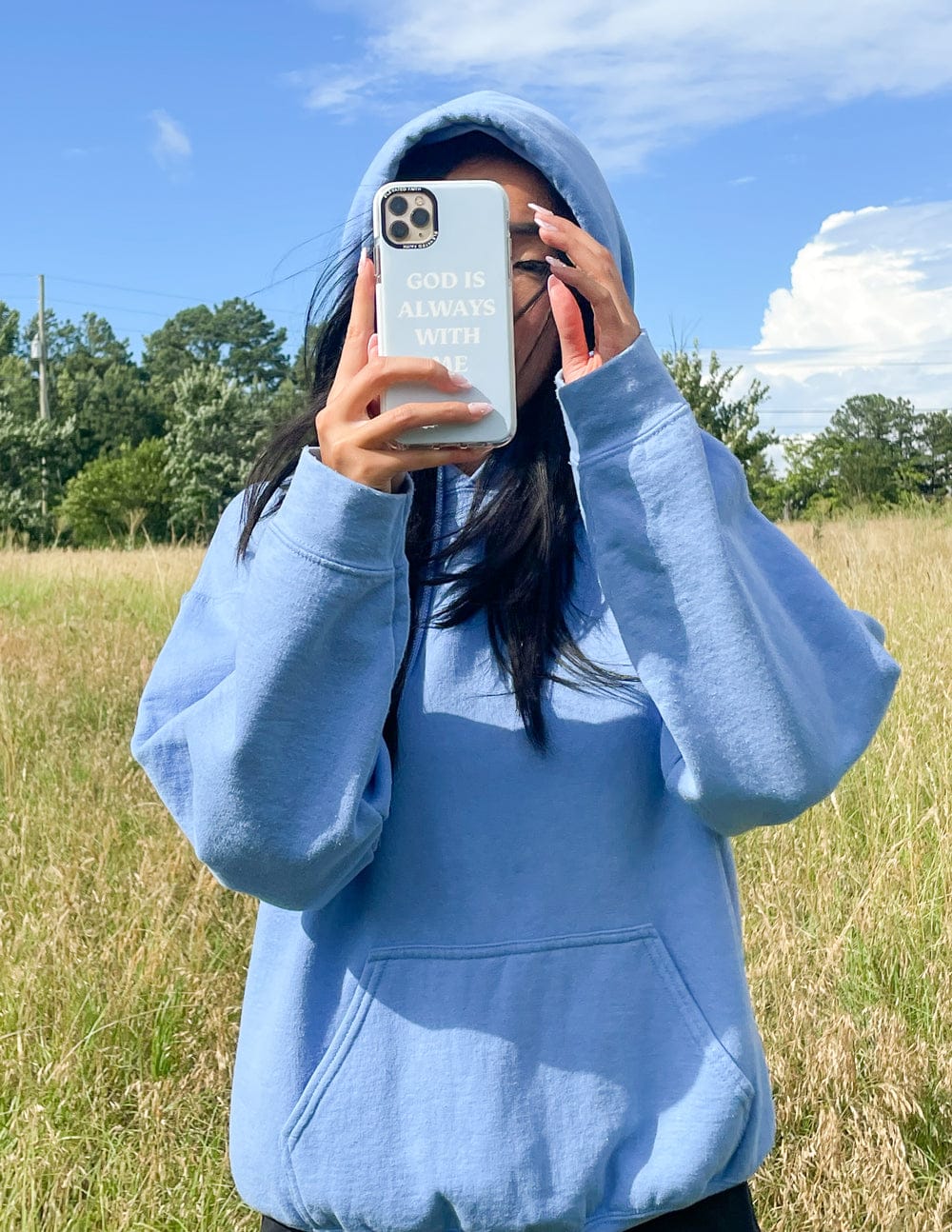 Blue God is Always With Me Phone Case - A-1 Thread Vault