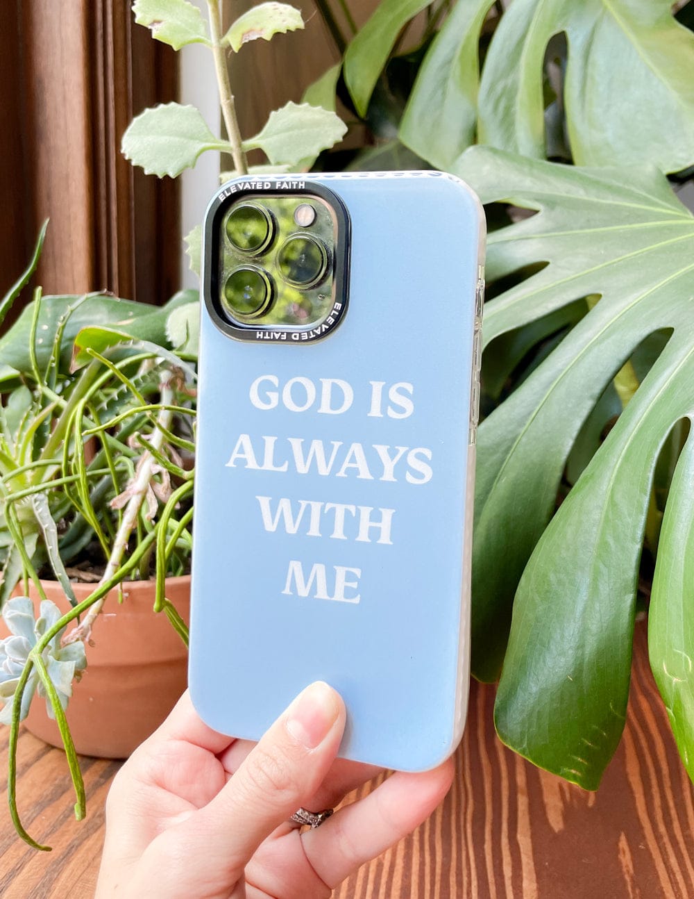 Blue God is Always With Me Phone Case - A-1 Thread Vault