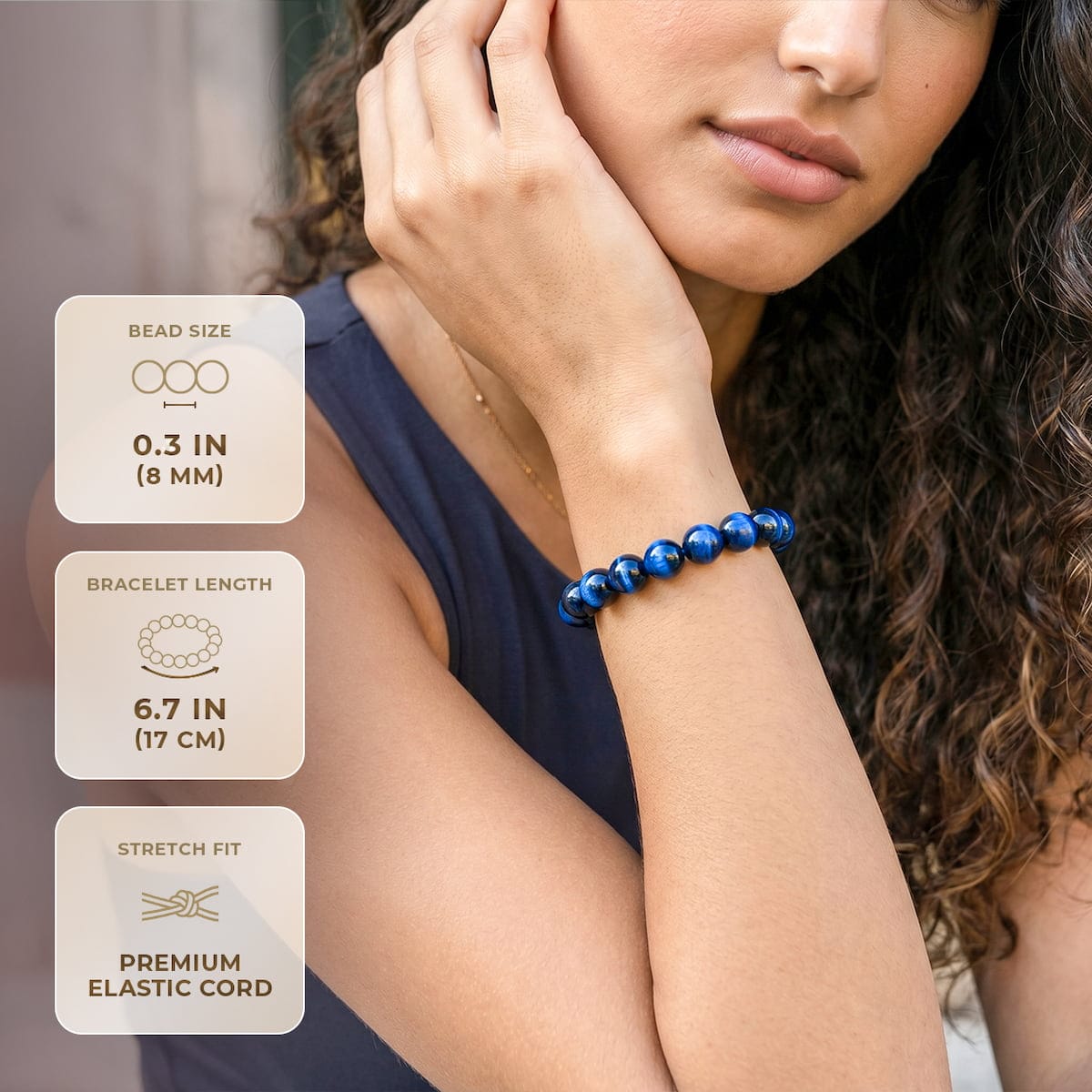 Blue Tiger’s Eye Bracelet - A-1 Thread Vault
