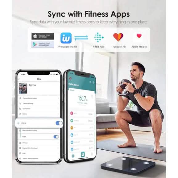 Bluetooth Digital Bathroom Scale with Heart Rate Tracking High-precision BMI Smart Scale - A-1 Thread Vault