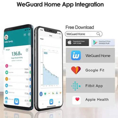 Bluetooth Digital Bathroom Scale with Heart Rate Tracking High-precision BMI Smart Scale - A-1 Thread Vault