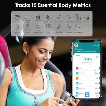 Bluetooth Digital Bathroom Scale with Heart Rate Tracking High-precision BMI Smart Scale - A-1 Thread Vault