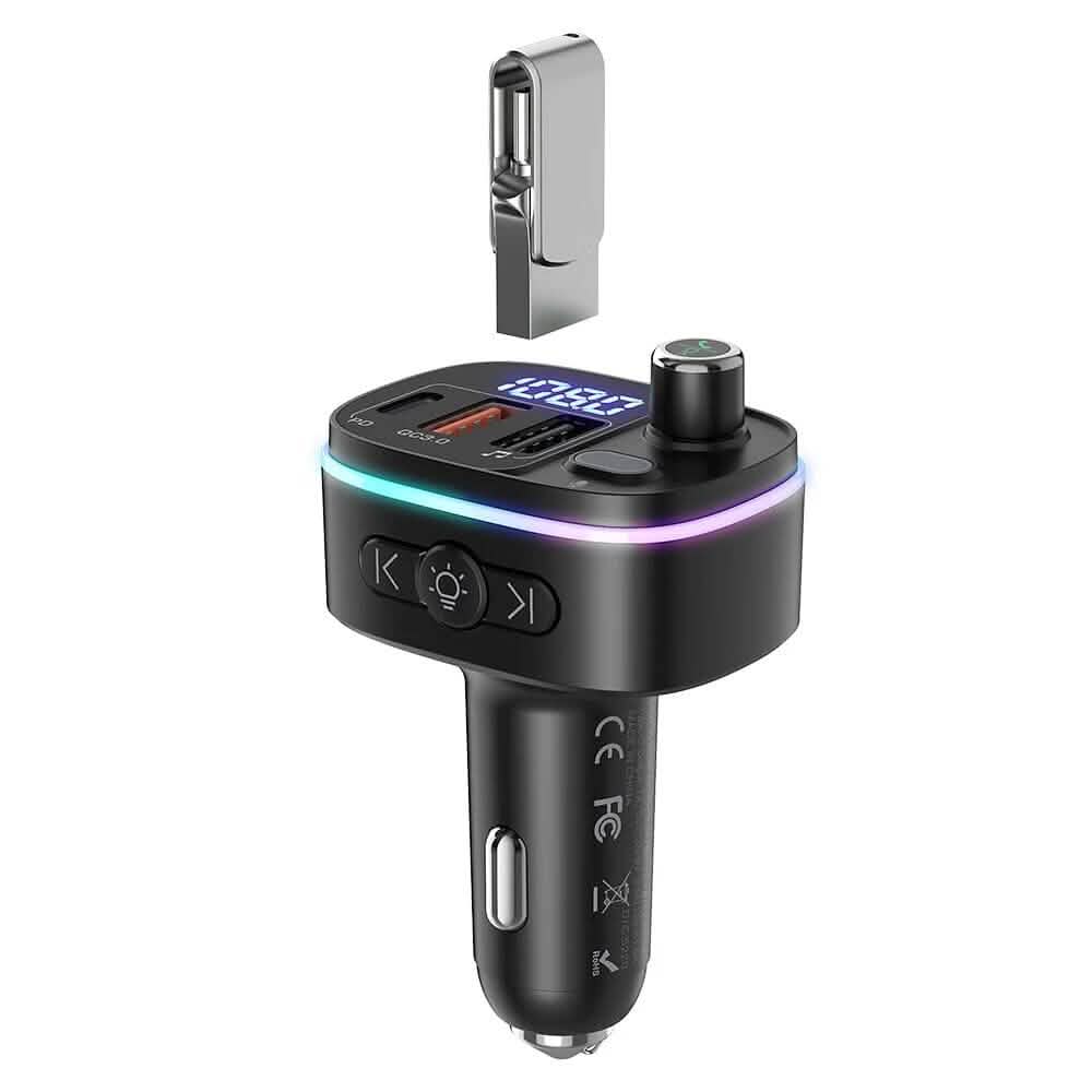 Bluetooth V5.0 FM Transmitter USB Car Charger - A-1 Thread Vault