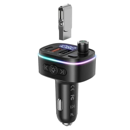 Bluetooth V5.0 FM Transmitter USB Car Charger - A-1 Thread Vault