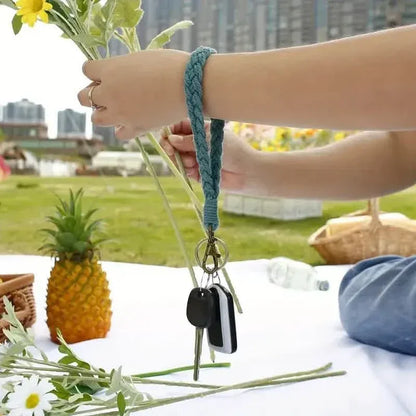 Boho Handmade Wristlet Bracelet Keyring - A-1 Thread Vault