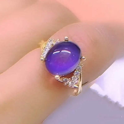 Boho Style Color Changing Mood Stone Cuff Rings - A-1 Thread Vault