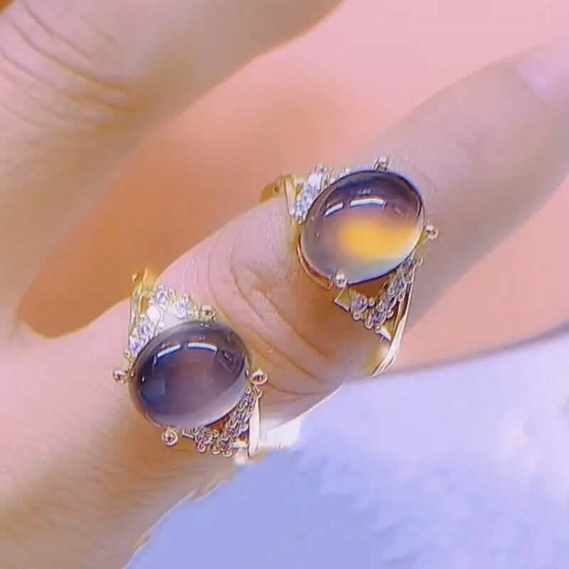 Boho Style Color Changing Mood Stone Cuff Rings - A-1 Thread Vault