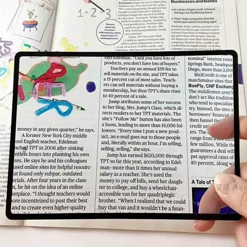Book Page Magnification 180X120mm PVC Magnifier - A-1 Thread Vault
