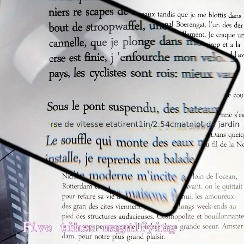 Book Page Magnification 180X120mm PVC Magnifier - A-1 Thread Vault