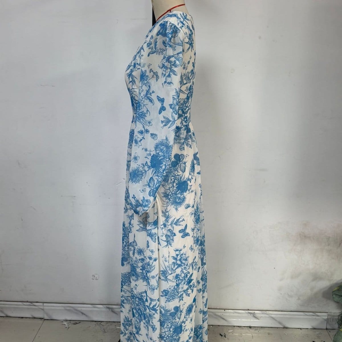 Botanical Print Maxi Dress (MS392) - A-1 Thread Vault