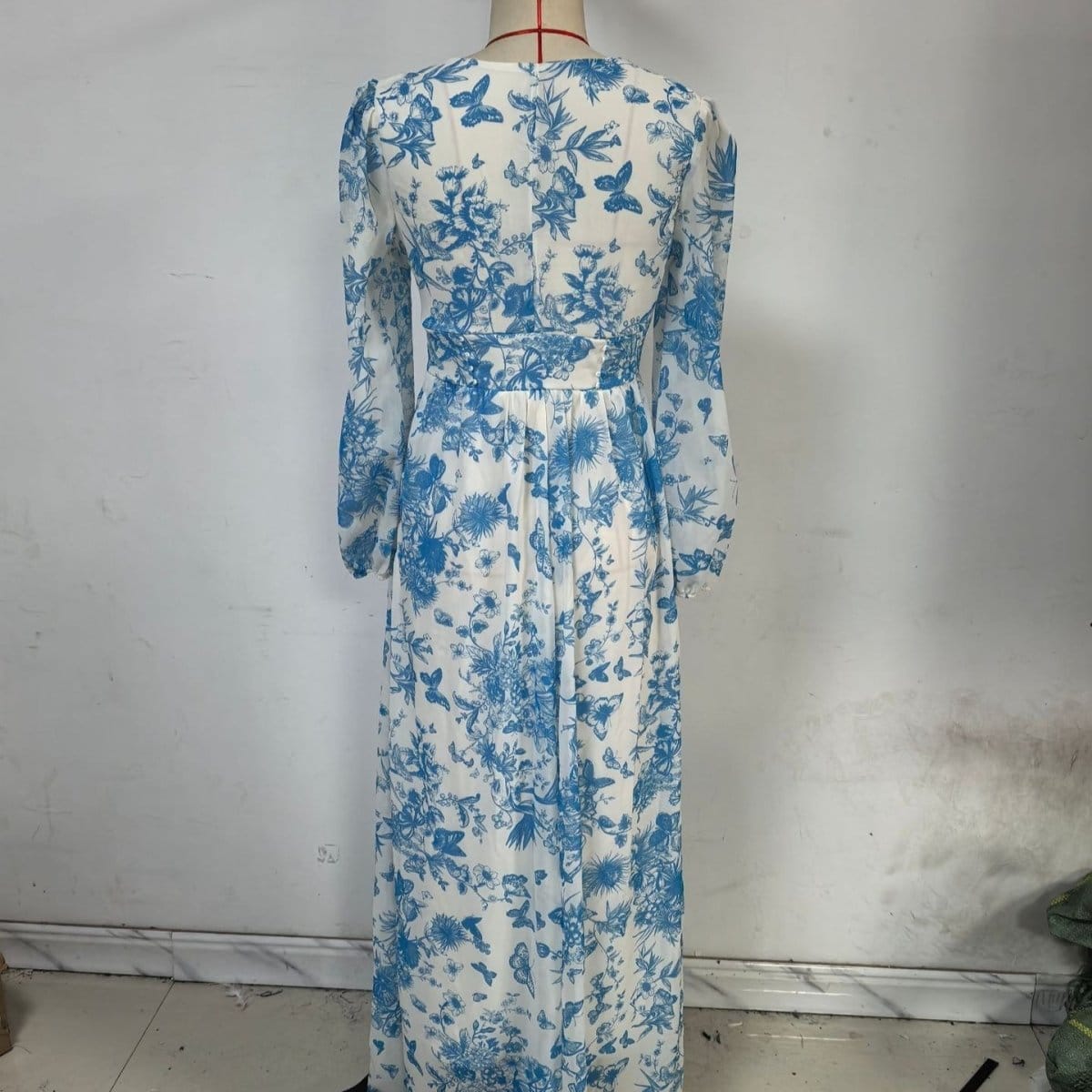 Botanical Print Maxi Dress (MS392) - A-1 Thread Vault