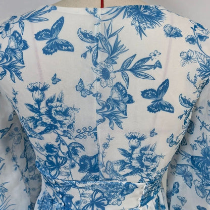 Botanical Print Maxi Dress (MS392) - A-1 Thread Vault