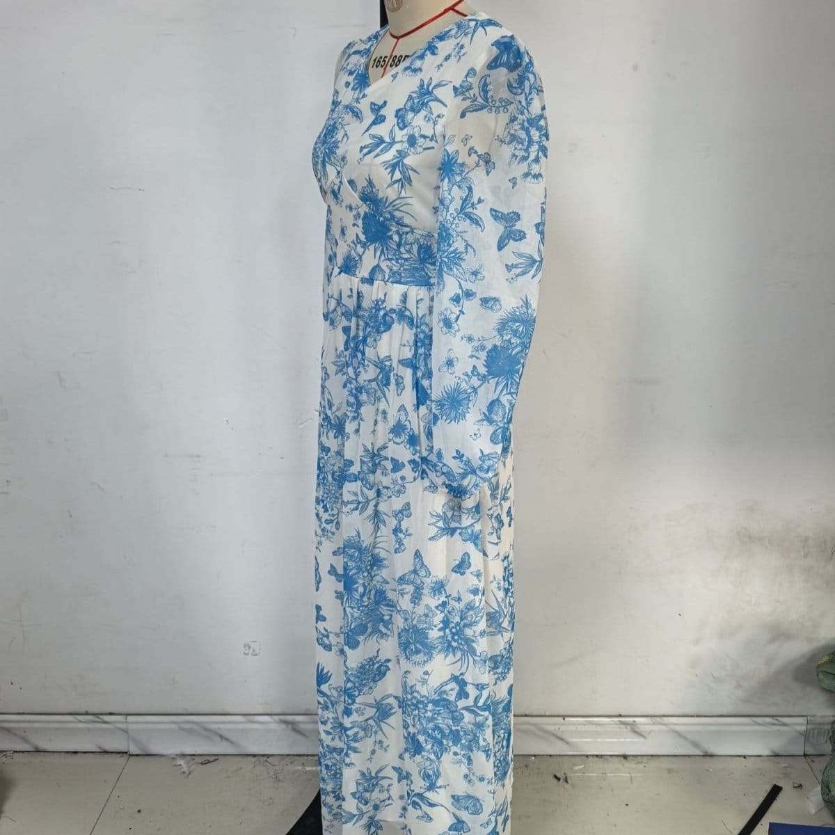 Botanical Print Maxi Dress (MS392) - A-1 Thread Vault