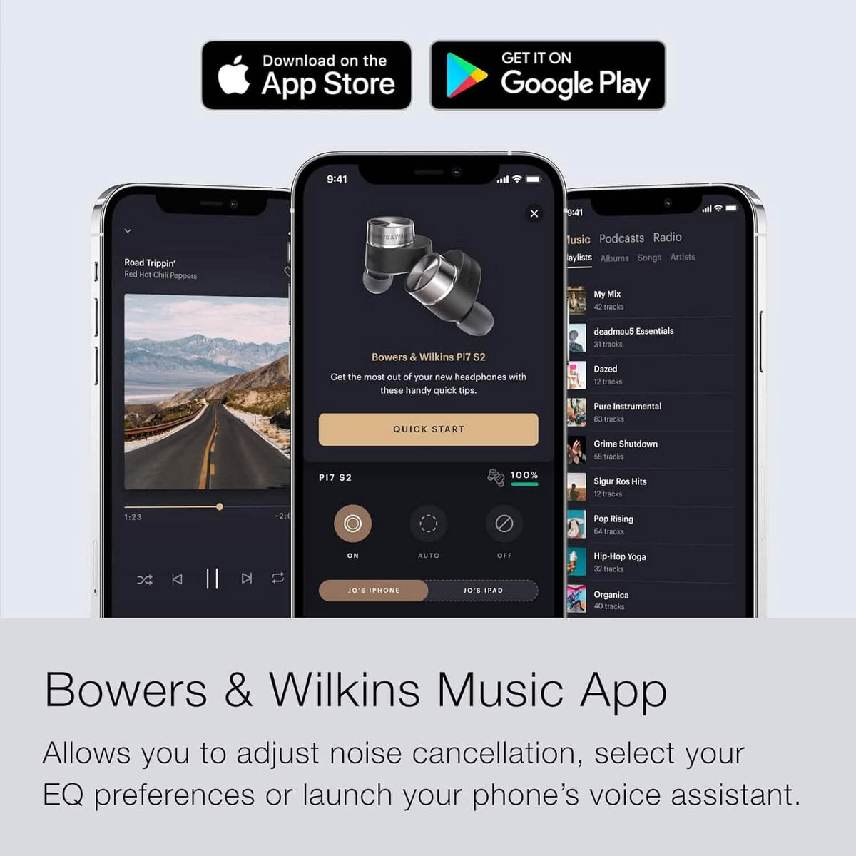 Bowers & Wilkins Pi7 S2 In-Ear True Wireless Earphones (Refurbished) - A-1 Thread Vault