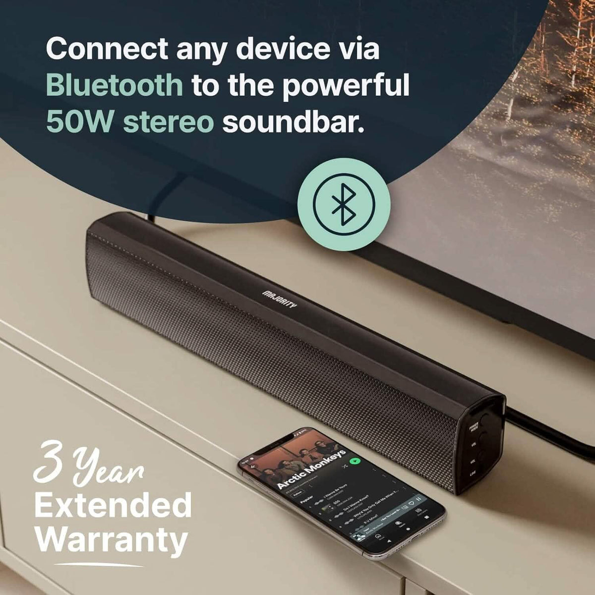 Bowfell Majority Sound Bar 2.0 Bluetooth TV Sound Bar (Refurbished) - A-1 Thread Vault