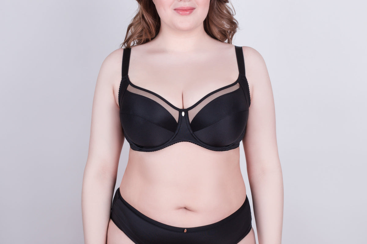 Bra Milavitsa 120150 - Underwired, Mesh Insert, Wide Straps - A-1 Thread Vault