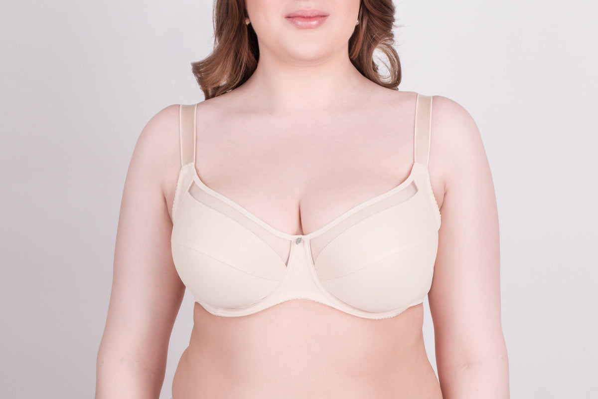 Bra Milavitsa 120150 - Underwired, Mesh Insert, Wide Straps - A-1 Thread Vault