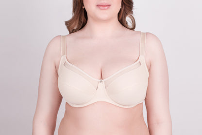 Bra Milavitsa 120150 - Underwired, Mesh Insert, Wide Straps - A-1 Thread Vault