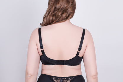 Bra Milavitsa 120151 - Elastic & Lace, Double-Segment Cups, Wide Straps - A-1 Thread Vault
