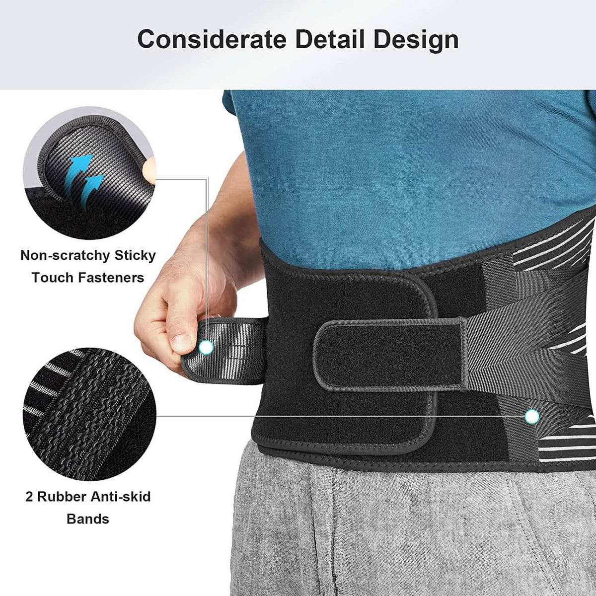 Braces for Lower Back Pain Relief with 6 Stays - A-1 Thread Vault