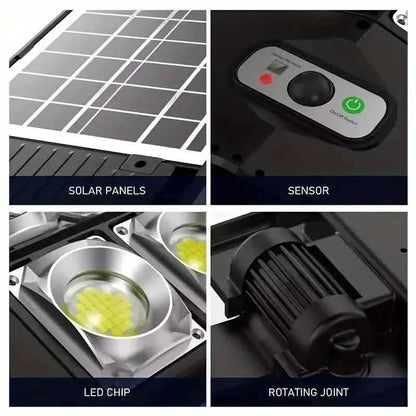 Bright Solar Street Light with Wide Angle Motion Sensor and Remote Control - A-1 Thread Vault