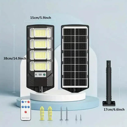 Bright Solar Street Light with Wide Angle Motion Sensor and Remote Control - A-1 Thread Vault