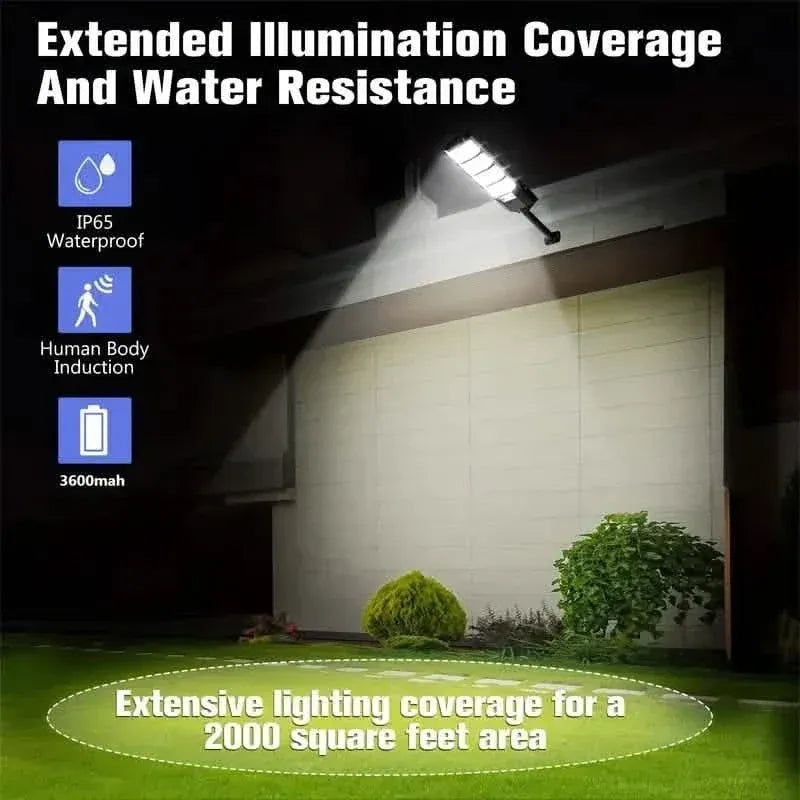 Bright Solar Street Light with Wide Angle Motion Sensor and Remote Control - A-1 Thread Vault