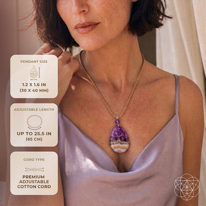 Bring My Spark Back – The Amethyst Crazy Lace Agate Pendant - A-1 Thread Vault