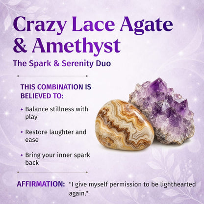 Bring My Spark Back – The Amethyst Crazy Lace Agate Pendant - A-1 Thread Vault