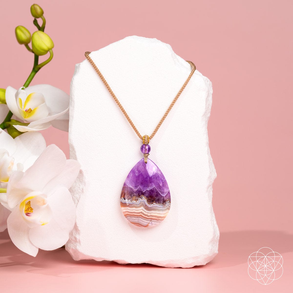 Bring My Spark Back – The Amethyst Crazy Lace Agate Pendant - A-1 Thread Vault