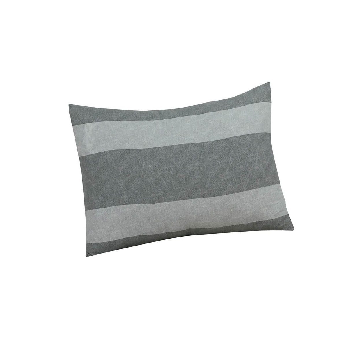 Brooklyn Flat Herringbone Wide Striped Grey Comforter Set - A-1 Thread Vault