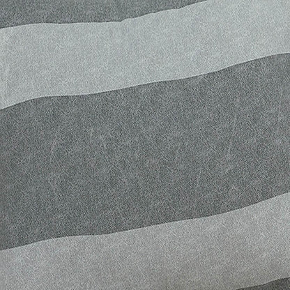 Brooklyn Flat Herringbone Wide Striped Grey Comforter Set - A-1 Thread Vault