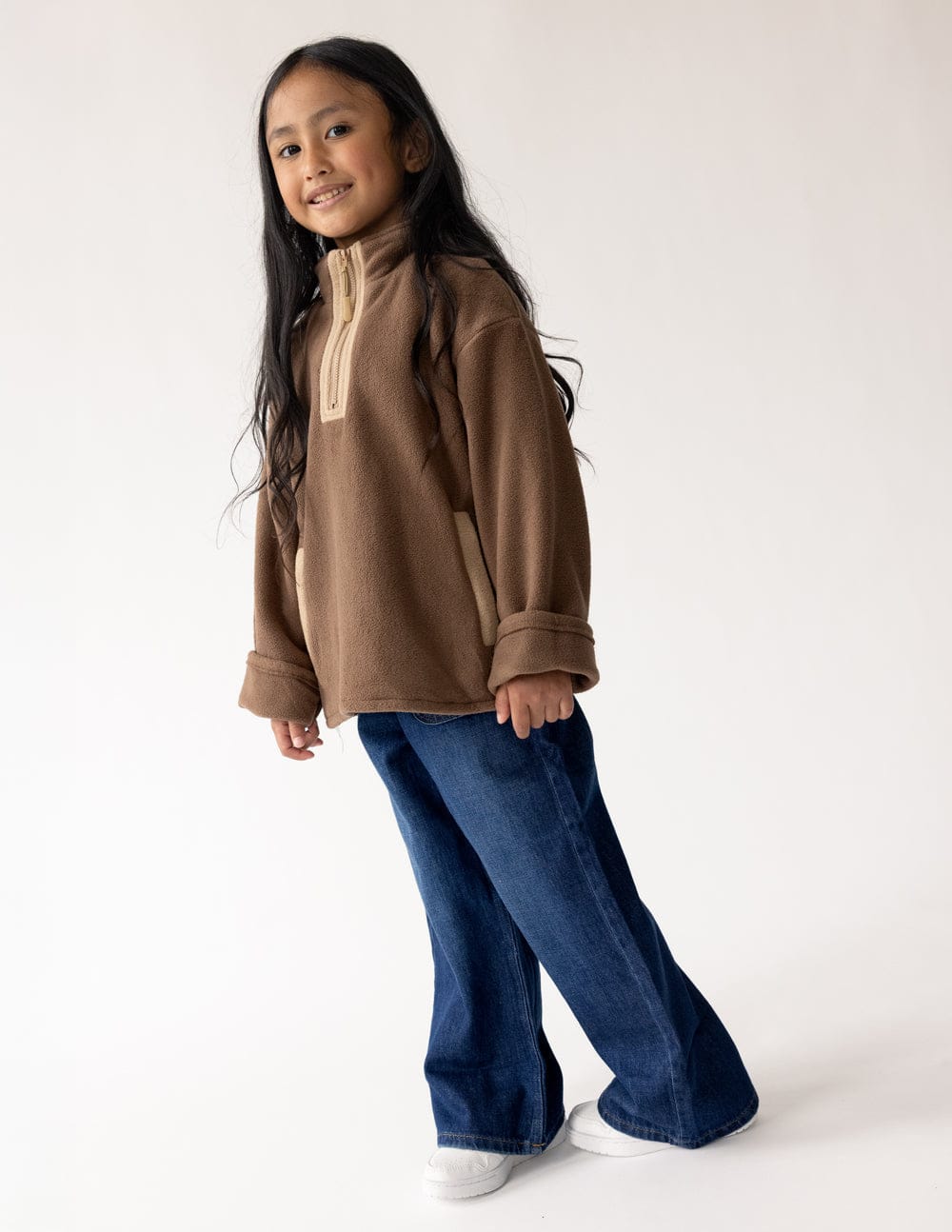 Brown Fleece Kids Pullover - A-1 Thread Vault