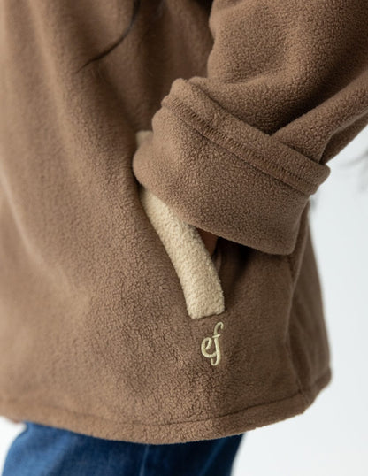 Brown Fleece Kids Pullover - A-1 Thread Vault