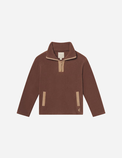 Brown Fleece Kids Pullover - A-1 Thread Vault