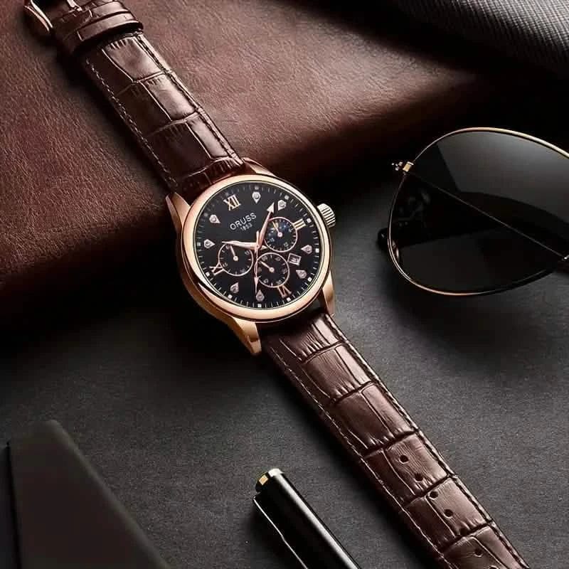 Brown Leather Fashion Quartz Wrist Watch - A-1 Thread Vault