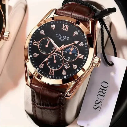 Brown Leather Fashion Quartz Wrist Watch - A-1 Thread Vault