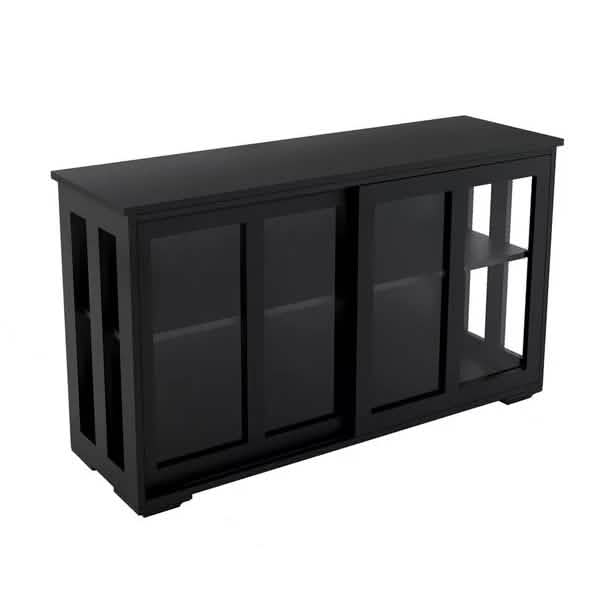 Buffet Sideboard with Sliding Glass Door and Adjustable Shelf - A-1 Thread Vault
